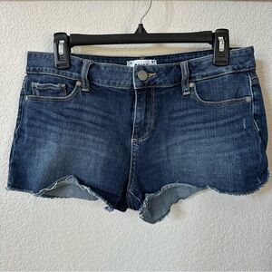 PAIGE Indigo Denim Bobby Cutoff Short